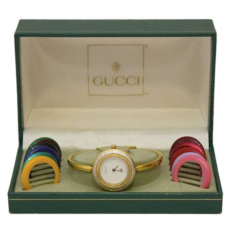 gucci watch with changeable bezels|vintage Gucci interchangeable bezel watch.